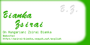 bianka zsirai business card